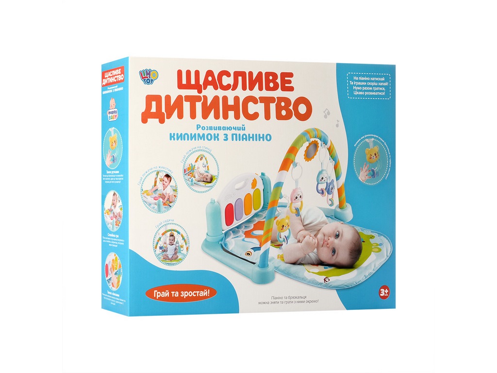 Килимок для немовляти M 5470 AB, 72 см, піаніно з музикою та світлом, Limo Toy