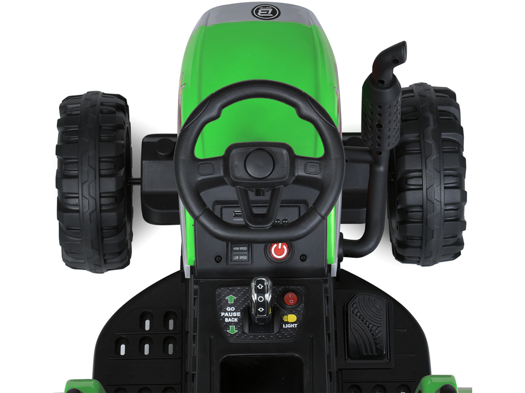 Дитячий електромобіль Трактор з причепом. Bambi Racer M 5733EBLR-5