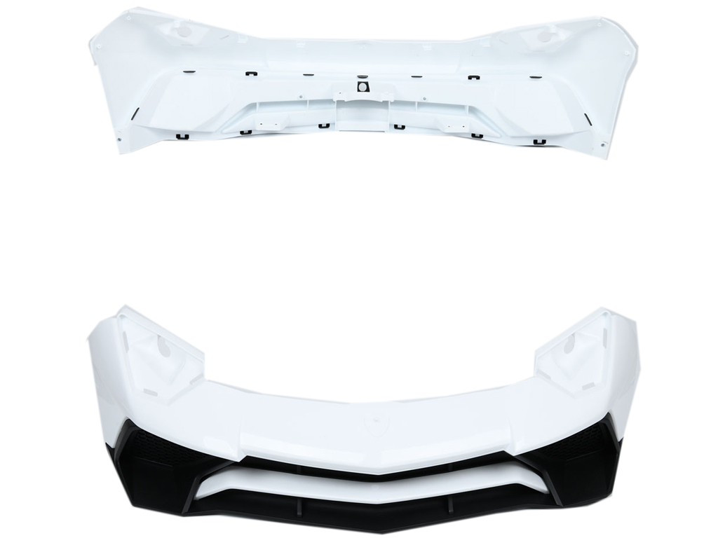 Бампер передній НЕ фарбований білий до машини M 5738. M 5738-FRONT BUMPER WHITE