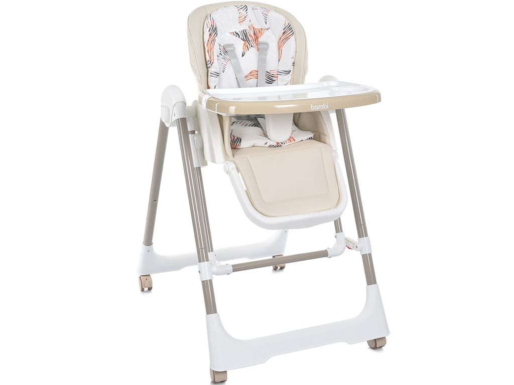 Стульчик для кормления 2в1 с механическим закачиванием. Bambi M 5897 Beige