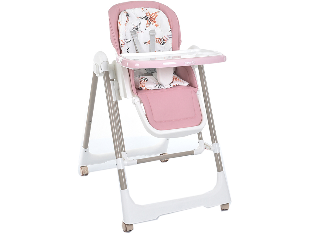 Стульчик для кормления 2в1 с механическим закачиванием. Bambi M 5897 Pink