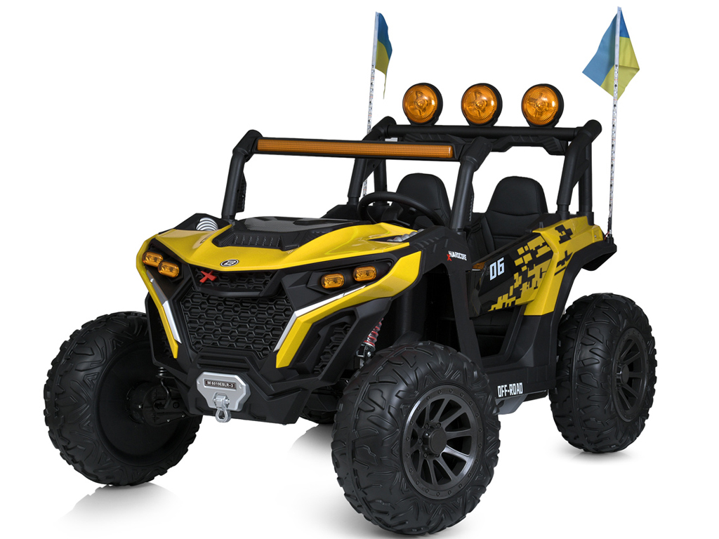 Дитячий електромобіль двомісний Джип. Bambi Racer M 6019EBLR-6