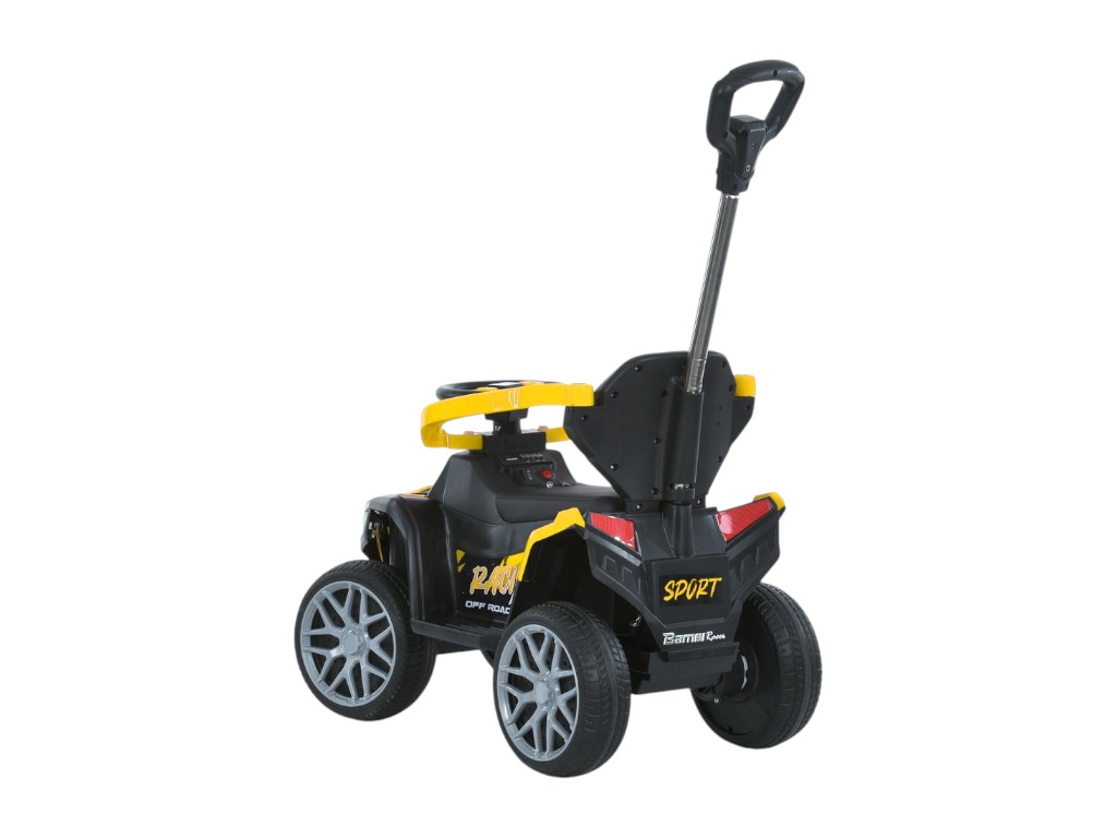Електромобіль квадроцикл M 6126EBLR-6, 6V, 25W, музика, світло, Bluetooth, EVA колеса, жовтий, Bambi