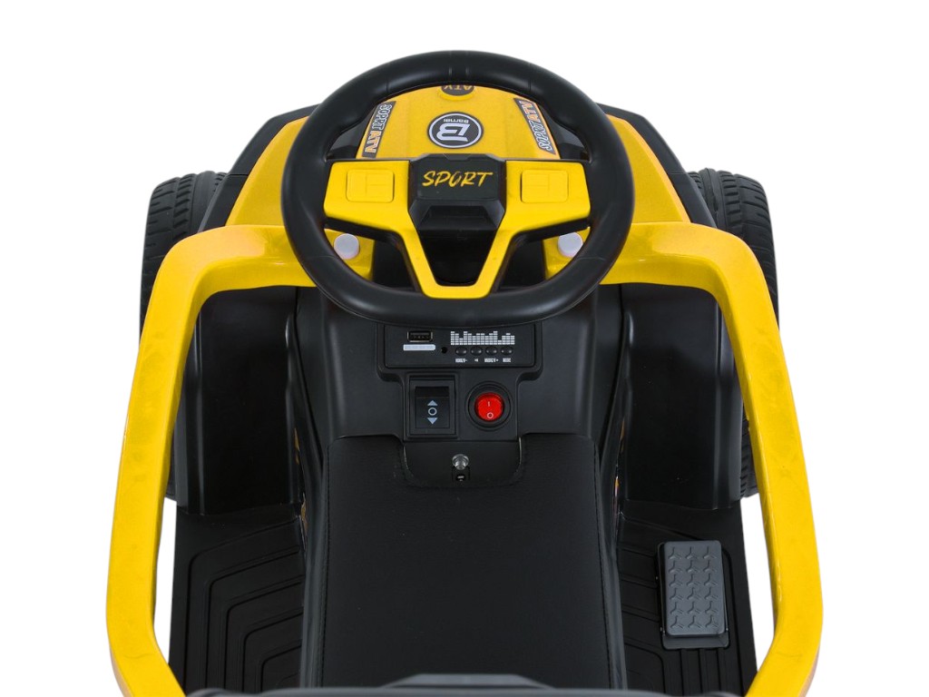 Електромобіль квадроцикл M 6126EBLR-6, 6V, 25W, музика, світло, Bluetooth, EVA колеса, жовтий, Bambi