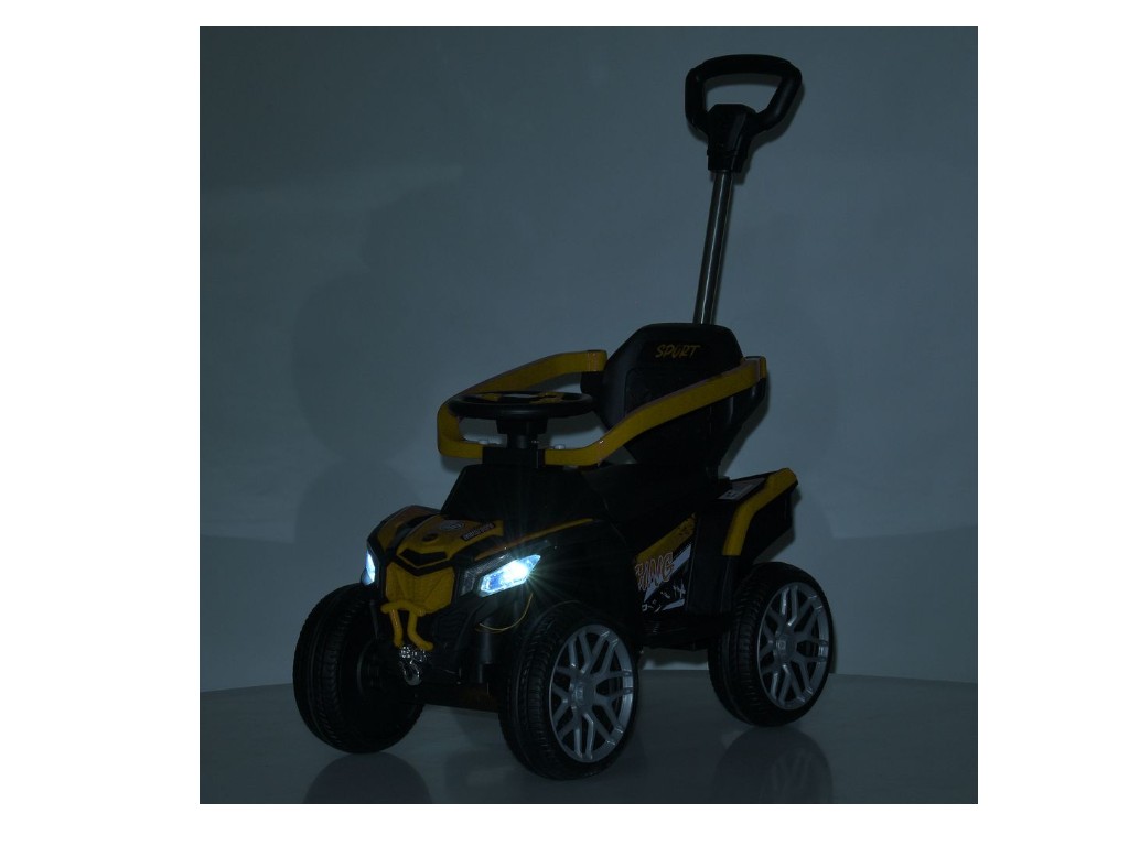 Електромобіль квадроцикл M 6126EBLR-6, 6V, 25W, музика, світло, Bluetooth, EVA колеса, жовтий, Bambi