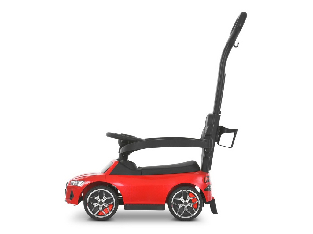 Каталка-толокарь M 6254EL-3, музыка, свет, родительская ручка, подстаканник, MP3, Bluetooth, красный