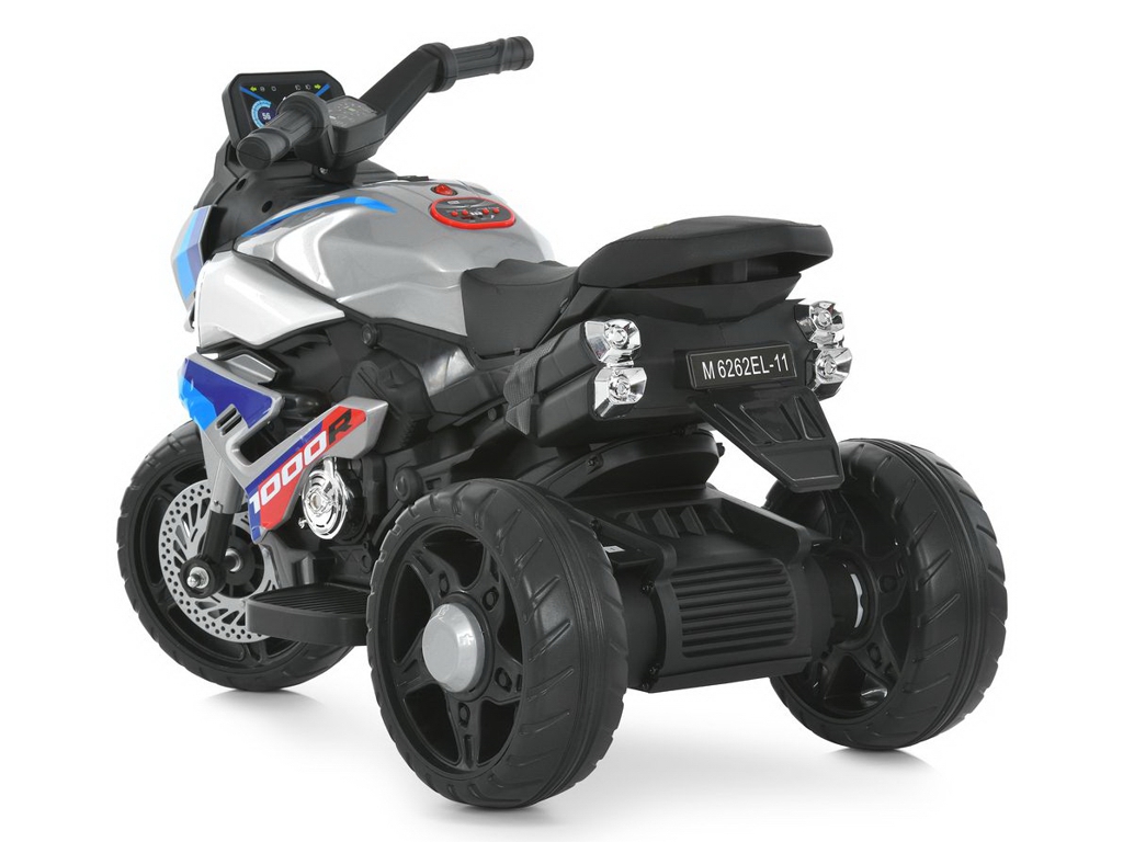 Електромотоцикл M 6262EL-11,1х12V/7Ah, 2х25W, Bluetooth, USB, TF, EVA,  музика, світло