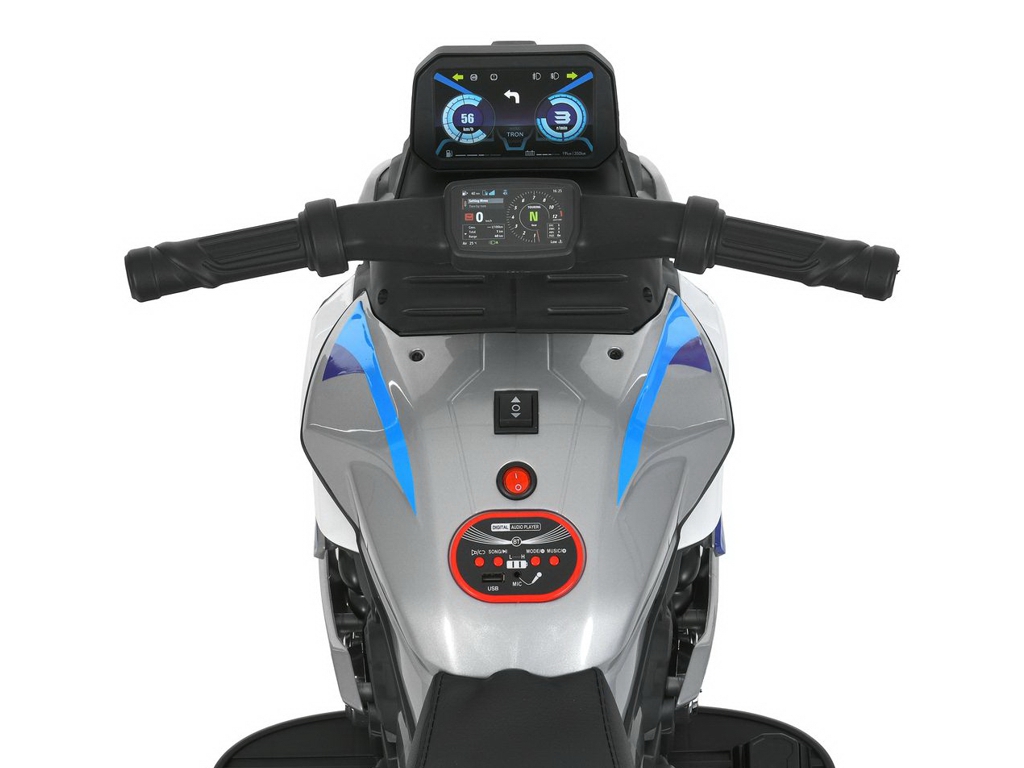 Електромотоцикл M 6262EL-11,1х12V/7Ah, 2х25W, Bluetooth, USB, TF, EVA,  музика, світло