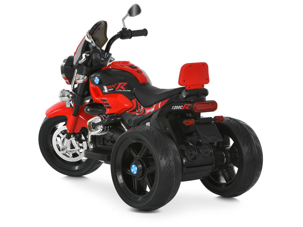 Елетромотоцикл M 6263EL-3, 1х12V7Ah, 2х25W, Bluetooth,USB, TF, музика, світло, червоний, Bambi Racer