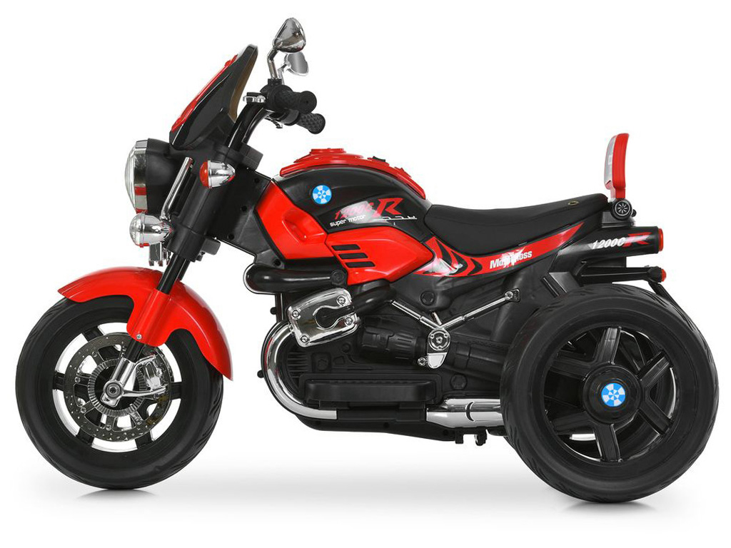Елетромотоцикл M 6263EL-3, 1х12V7Ah, 2х25W, Bluetooth,USB, TF, музика, світло, червоний, Bambi Racer