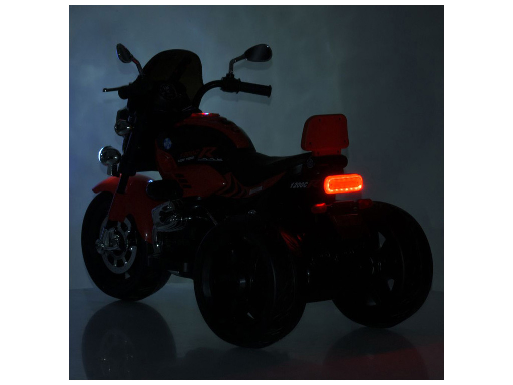 Елетромотоцикл M 6263EL-3, 1х12V7Ah, 2х25W, Bluetooth,USB, TF, музика, світло, червоний, Bambi Racer