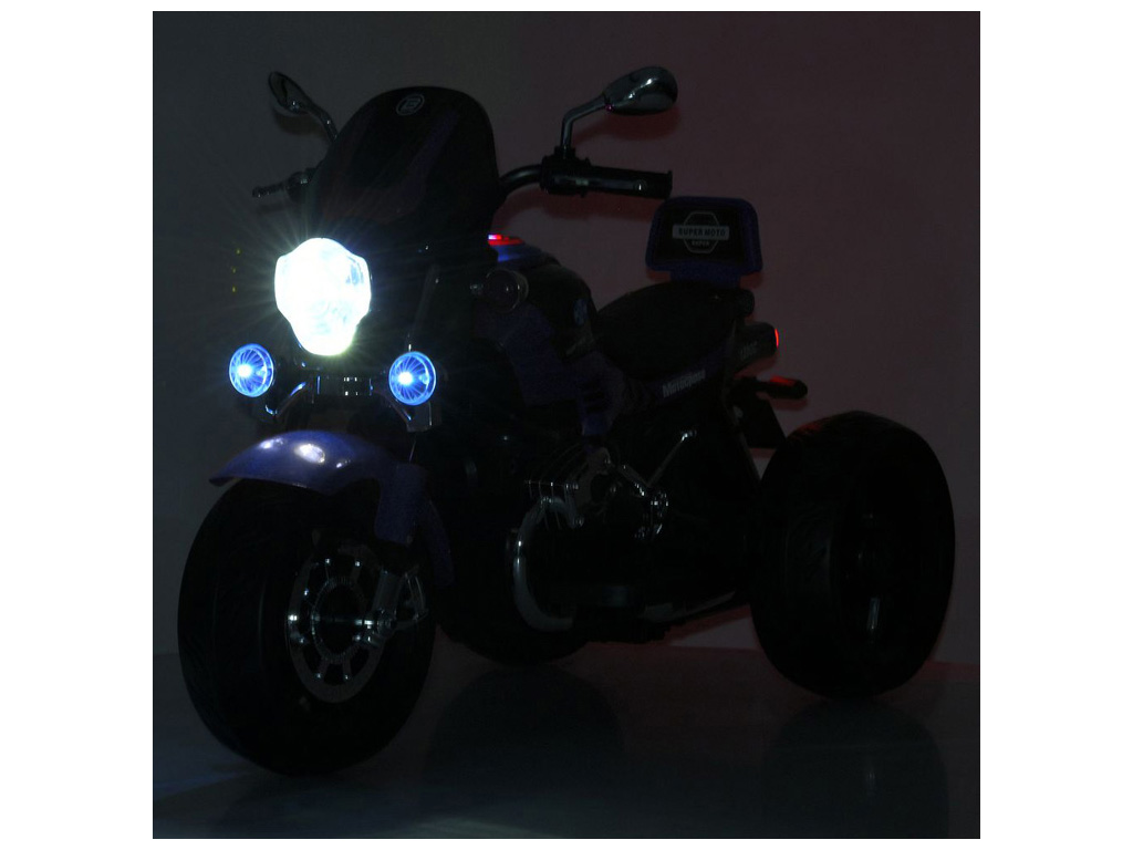 Елетромотоцикл M 6263EL-4, 1х12V7Ah, 2х25W, Bluetooth, USB, TF, музика, світло, синій, Bambi Racer