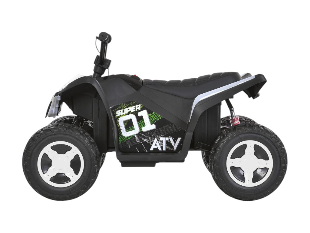 Електроквадроцикл, M 6283EL-1-2, музика та світло, біло-чорний, Bambi Racer