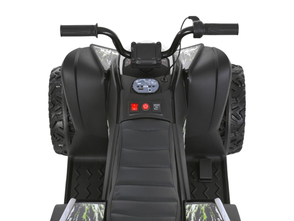 Електроквадроцикл, M 6283EL-1-2, музика та світло, біло-чорний, Bambi Racer