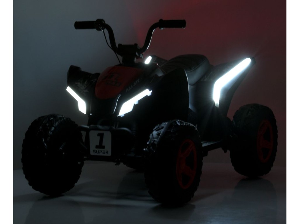 Електроквадроцикл, M 6283EL-1-2, музика та світло, біло-чорний, Bambi Racer