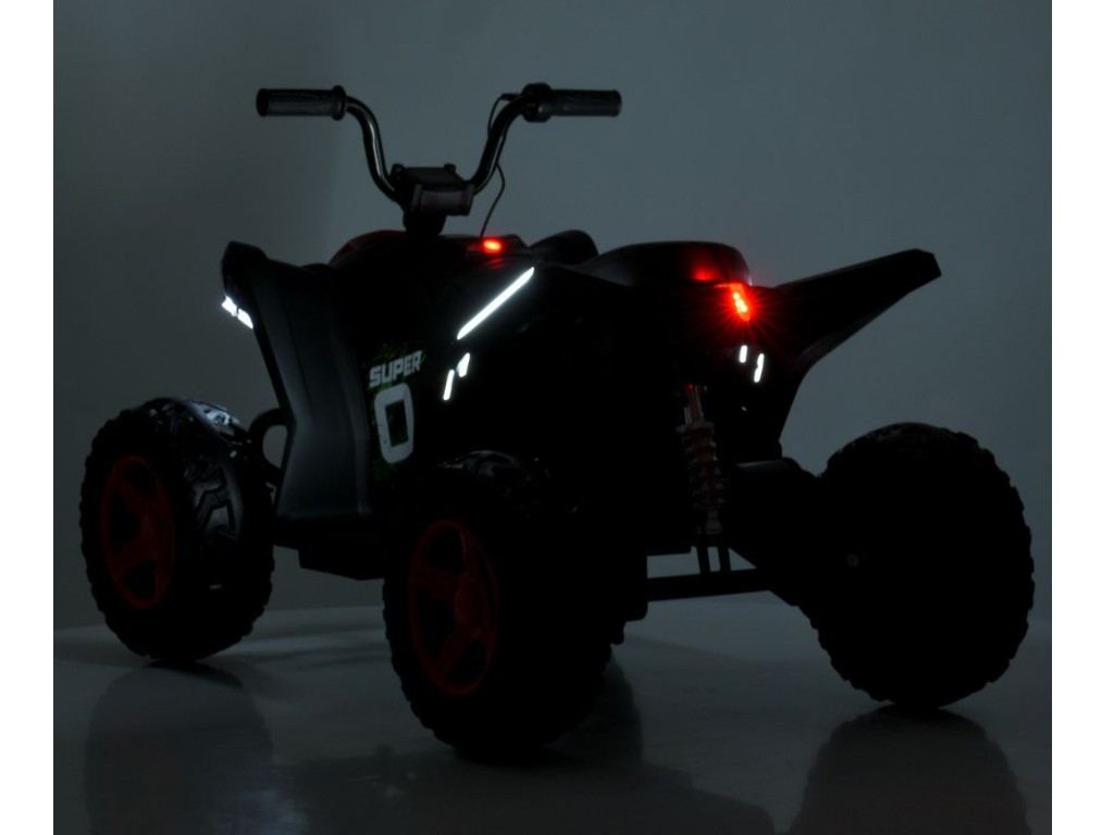 Електроквадроцикл, M 6283EL-1-2, музика та світло, біло-чорний, Bambi Racer