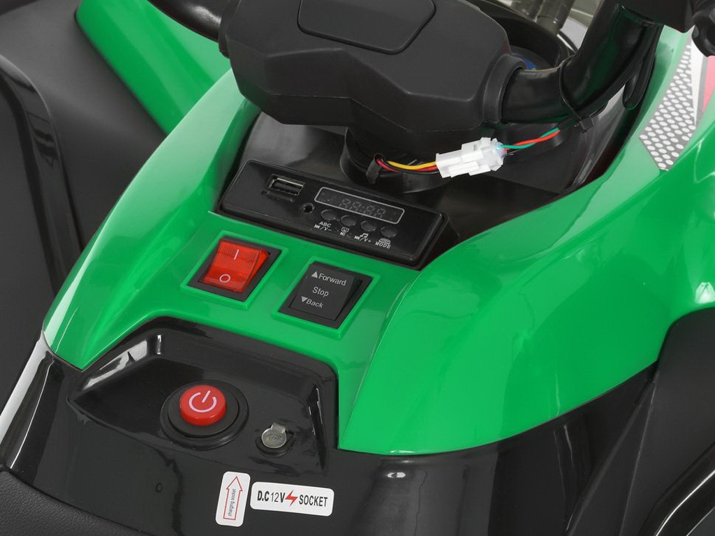 Квадроцикл Bambi Race M 6294EL-5, 2х45W, 1х12V/9AH, EVA, MP3, USB, TF, Blutooth, зелений