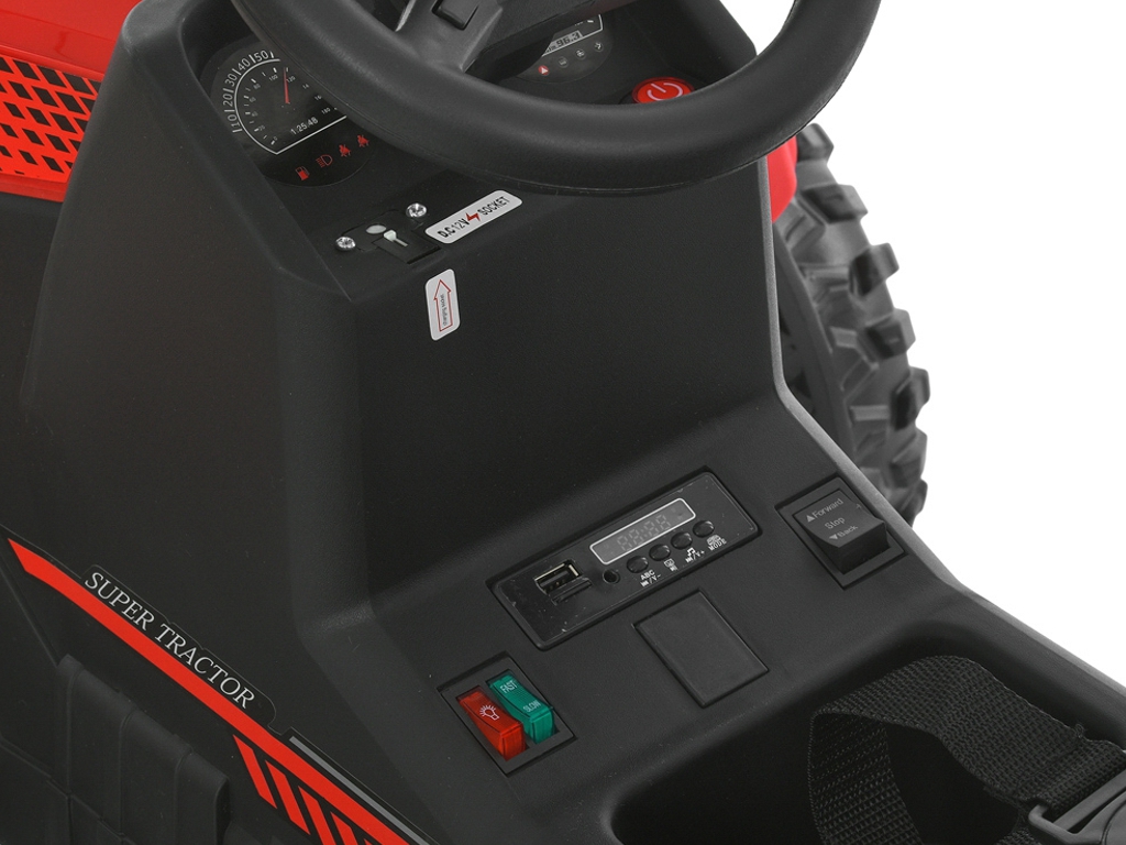 Трактор електричний Bambi Racer M 6295EBLR-3,  2х45W, 1х12V/9AH, MP3, USB, TF, Bluetooth