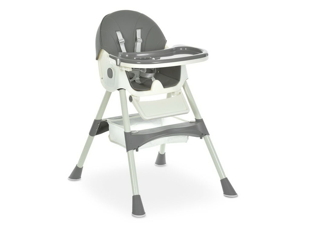 Стільчик для годування, M 6302 Gray, складний, 5-точкові ремені, сірий, Bambi