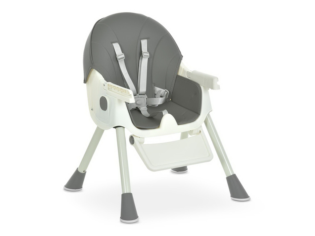 Стільчик для годування, M 6302 Gray, складний, 5-точкові ремені, сірий, Bambi