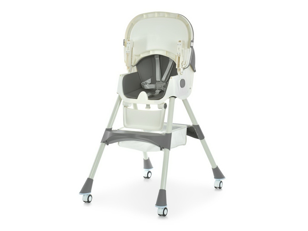 Стільчик для годування, M 6302 Gray, складний, 5-точкові ремені, сірий, Bambi