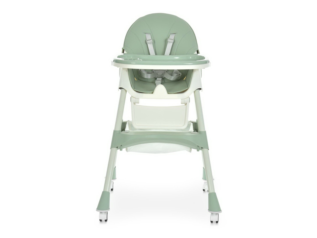 Стільчик для годування, M 6302 Olive, складний, 5-точкові ремені, зелений, Bambi