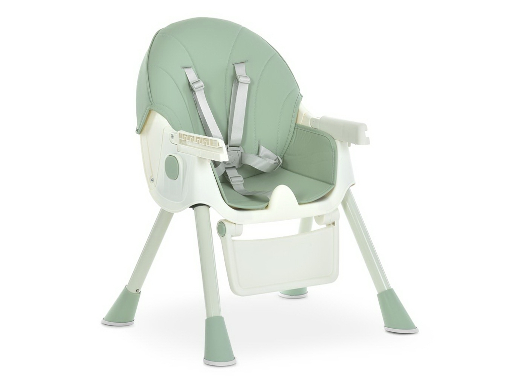 Стільчик для годування, M 6302 Olive, складний, 5-точкові ремені, зелений, Bambi