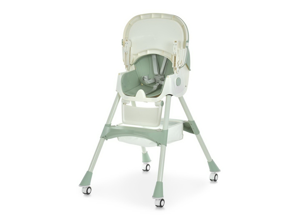 Стільчик для годування, M 6302 Olive, складний, 5-точкові ремені, зелений, Bambi
