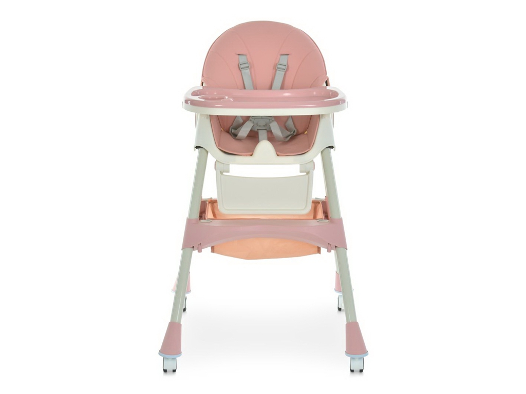 Стільчик для годування, M 6302 Pink, складний, 5-точкові ремені, рожевий, Bambi