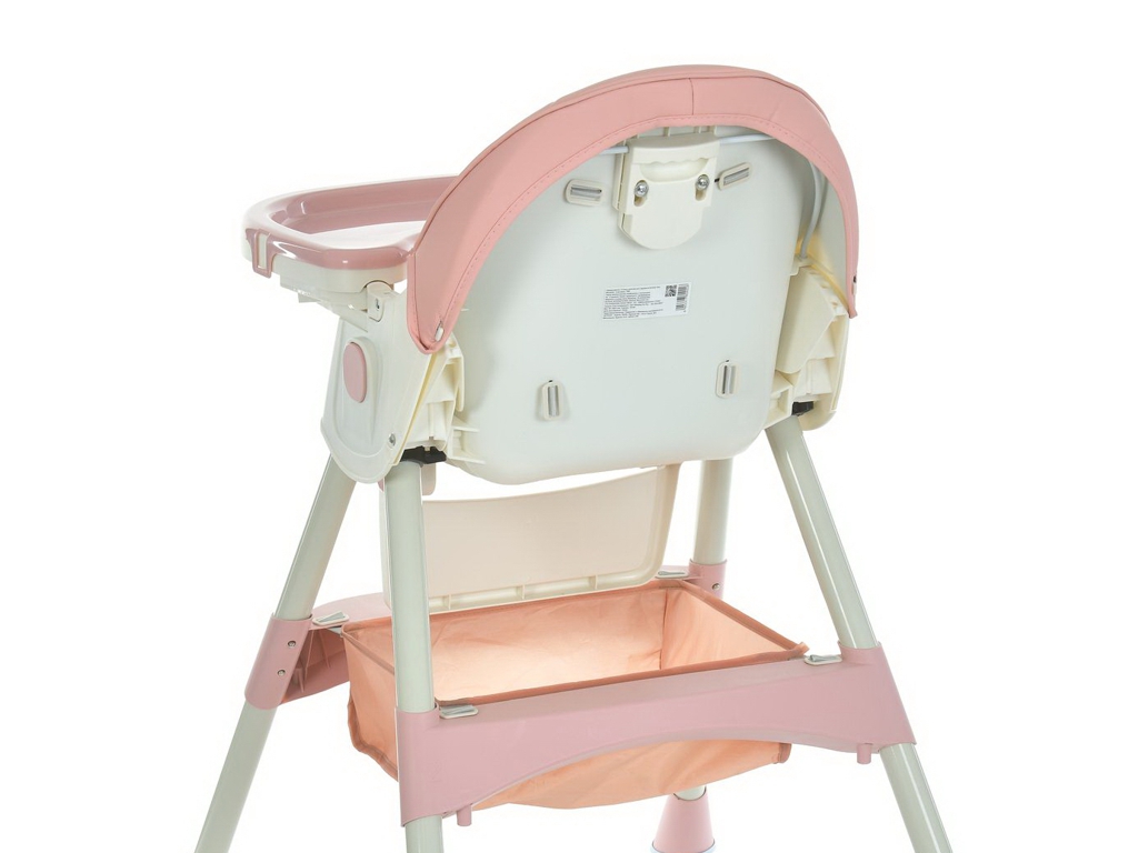 Стільчик для годування, M 6302 Pink, складний, 5-точкові ремені, рожевий, Bambi