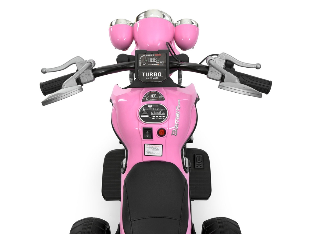 Дитячий електромотоцикл Bambi Racer, 2×25W, 1х12V/9AH,  MP3, USB, Bluetooth, TF, музика, світло