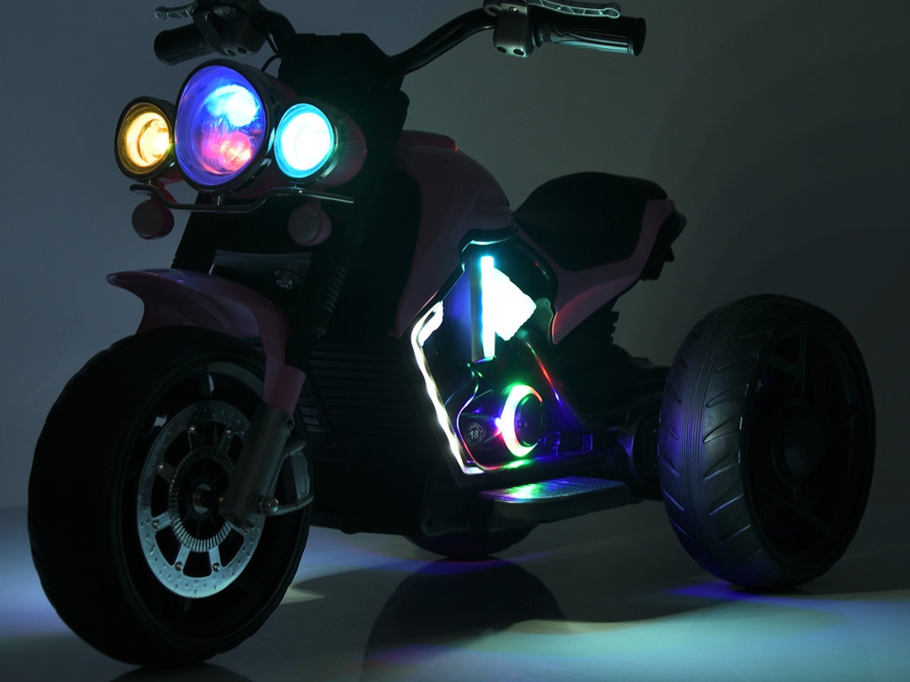 Дитячий електромотоцикл Bambi Racer, 2×25W, 1х12V/9AH,  MP3, USB, Bluetooth, TF, музика, світло