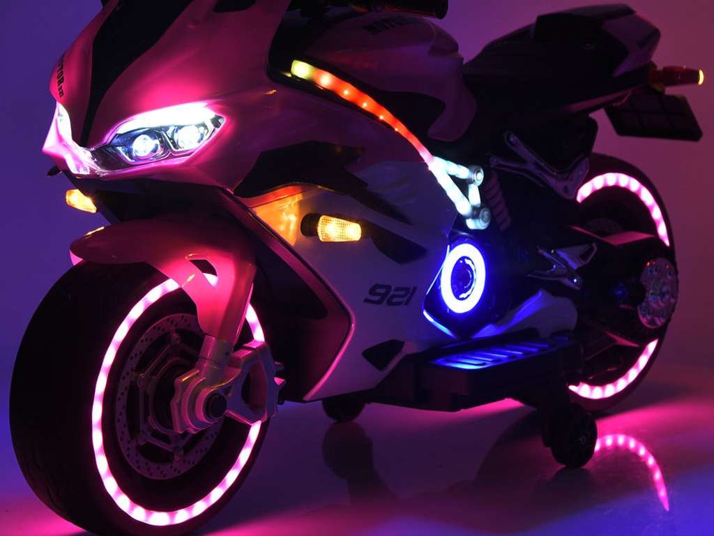 Дитячи йелектромотоцикл Bambi Racer  M 6359EL-8-1 (1шт) 2х45W, 1х12V/10AH, MP3, USB, TF, рожевий