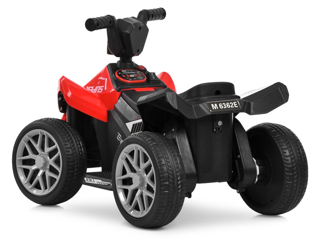 Дитячий електроквадроцикл Bambi Racer M 6362E-8, 1х6V7AH, 62×35W, EVA, Bluetooth,  MP3, USB, червони