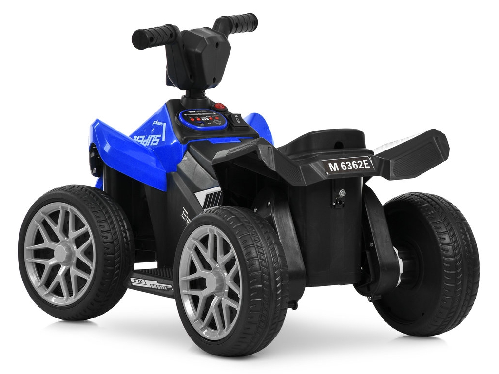 Дитячий електроквадроцикл Bambi Racer M 6362E-4, 1х6V7AH, 62×35W, EVA, Bluetooth,  MP3, USB, синій