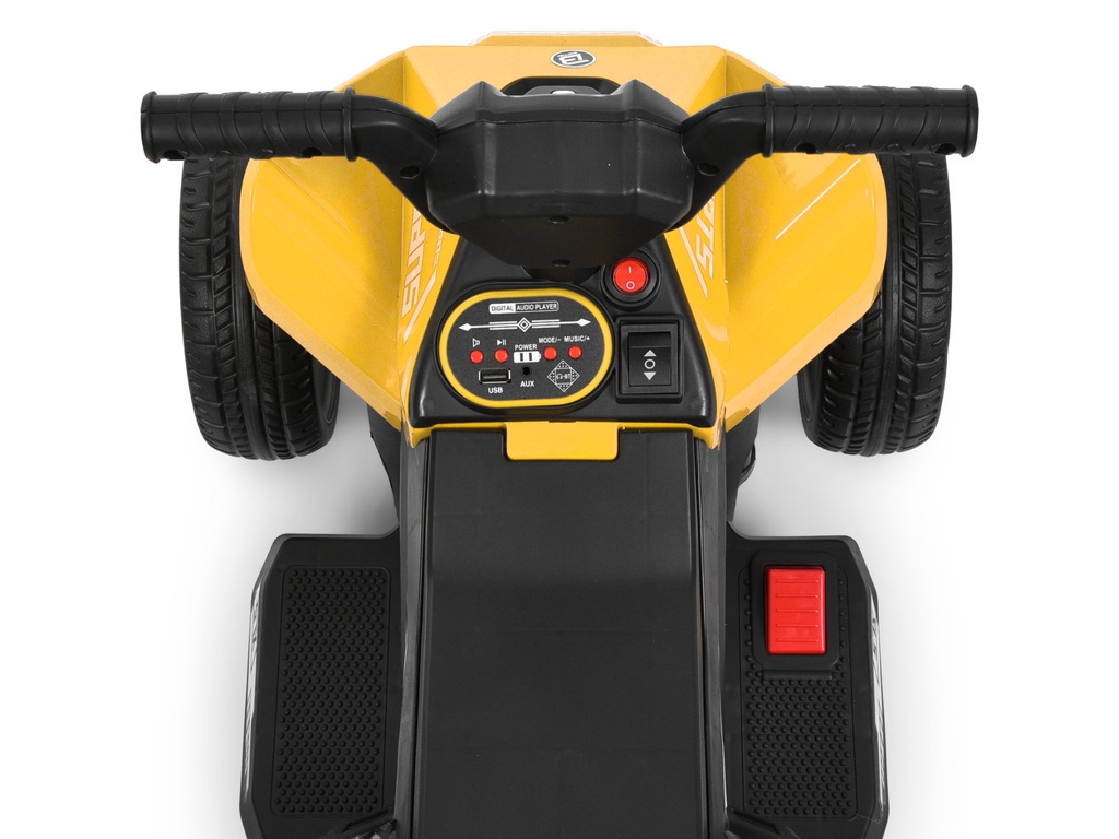 Дитячий електроквадроцикл Bambi Racer M 6362E-6, 1х6V7AH, 62×35W, EVA, Bluetooth,  MP3, USB, жовтий