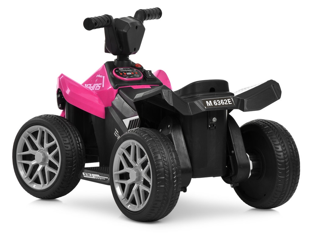 Дитячий електроквадроцикл Bambi Racer M 6362E-8, 1х6V7AH, 62×35W, EVA, Bluetooth,  MP3, USB, рожевий