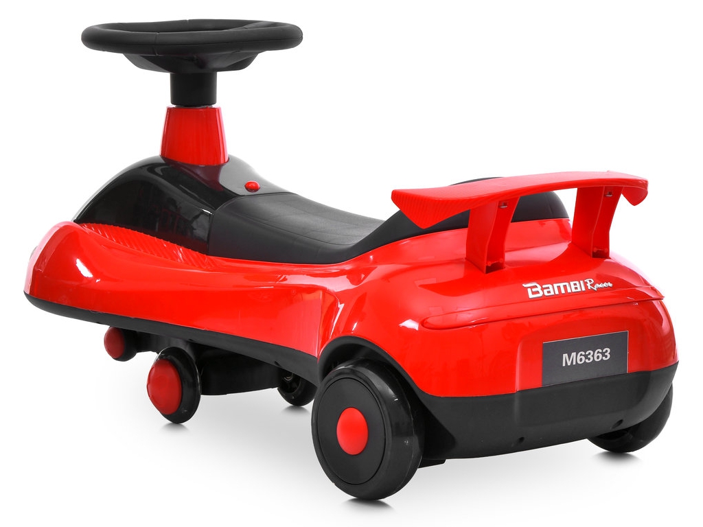 Дитяча каталка-бібікар Bambi Racer M 6363-3, 1х6V/4AH, 1х25W, світло, музика, Bluetooth, червоний