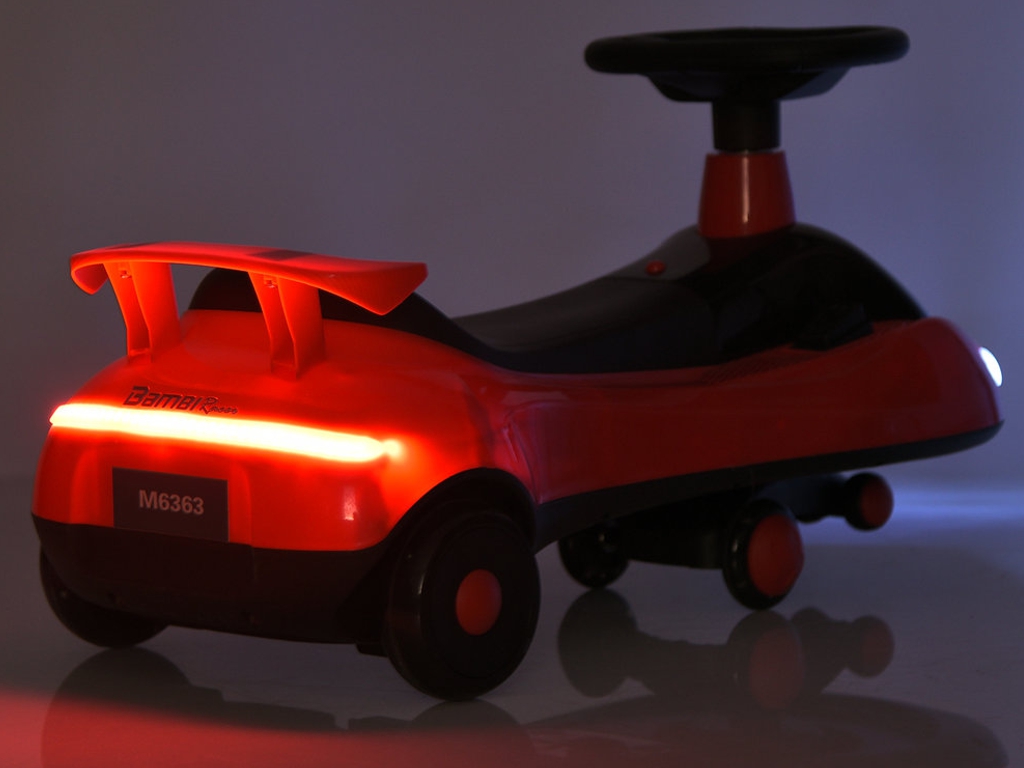 Дитяча каталка-бібікар Bambi Racer M 6363-3, 1х6V/4AH, 1х25W, світло, музика, Bluetooth, червоний