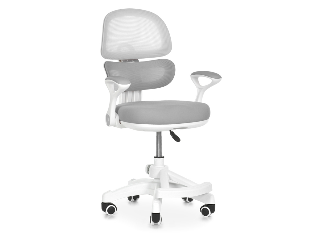 Дитяче крісло Bambi M 6482-11 сіре, регулювання висоти, підніжка та блокування коліс