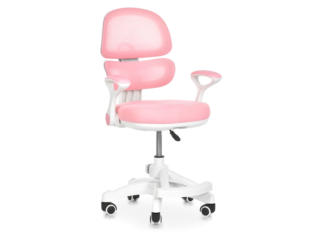 Дитяче крісло Bambi M 6482-8 рожеве, регулювання висоти, підніжка та блокування коліс