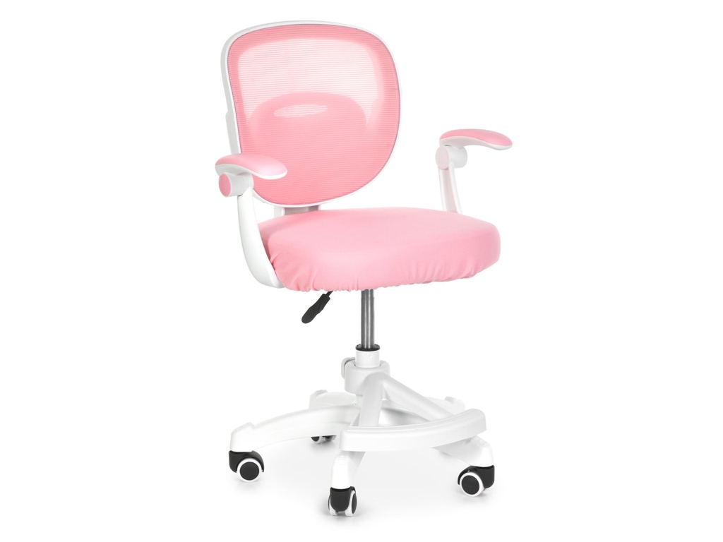 Дитяче крісло Bambi M 6483-8 рожеве, регулювання висоти, підніжка та блокування коліс