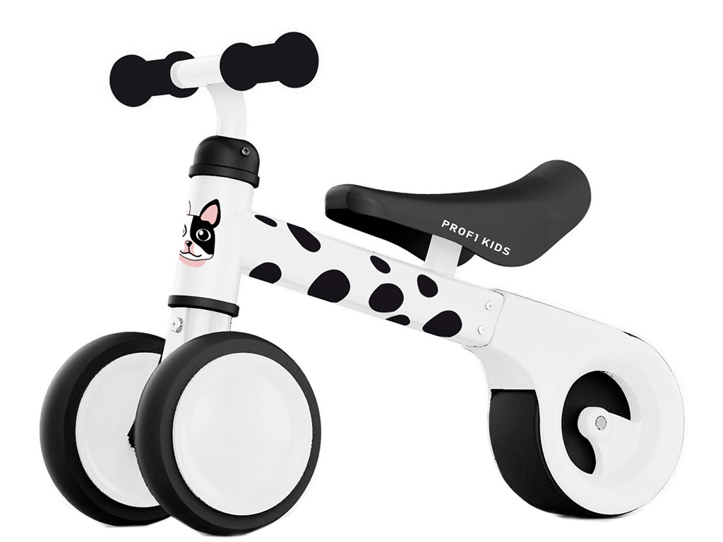 Біговел дитячий біло-чорний бульдог. Profi Kids 6 д. MBB 1018-4D