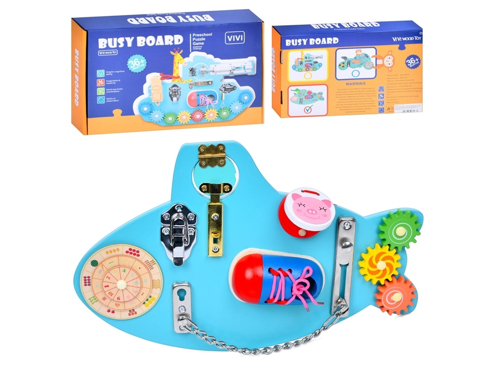 Деревянная игрушка бизиборд Батискаф. MD 0801