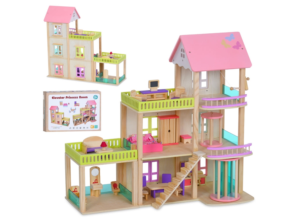 Деревянная игрушка Домик 3 этажа. MD 0827 