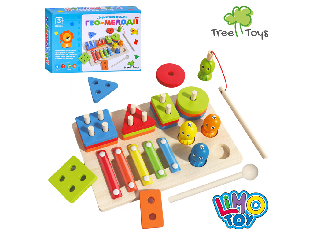 Дерев'яна іграшка Багатофункціональна дошка. Tree Toys MD 0855