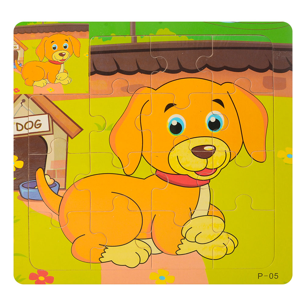 Деревянная игрушка Пазлы животное. MD 1221. 15 деталей