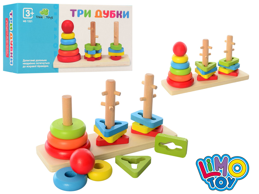Дерев'яна іграшка Пірамідка-ключ. Tree Toys MD +1321
