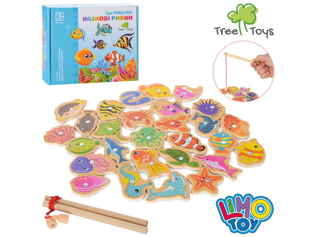 Дерев'яна іграшка Риболовля магнітна. Tree Toys MD 1664