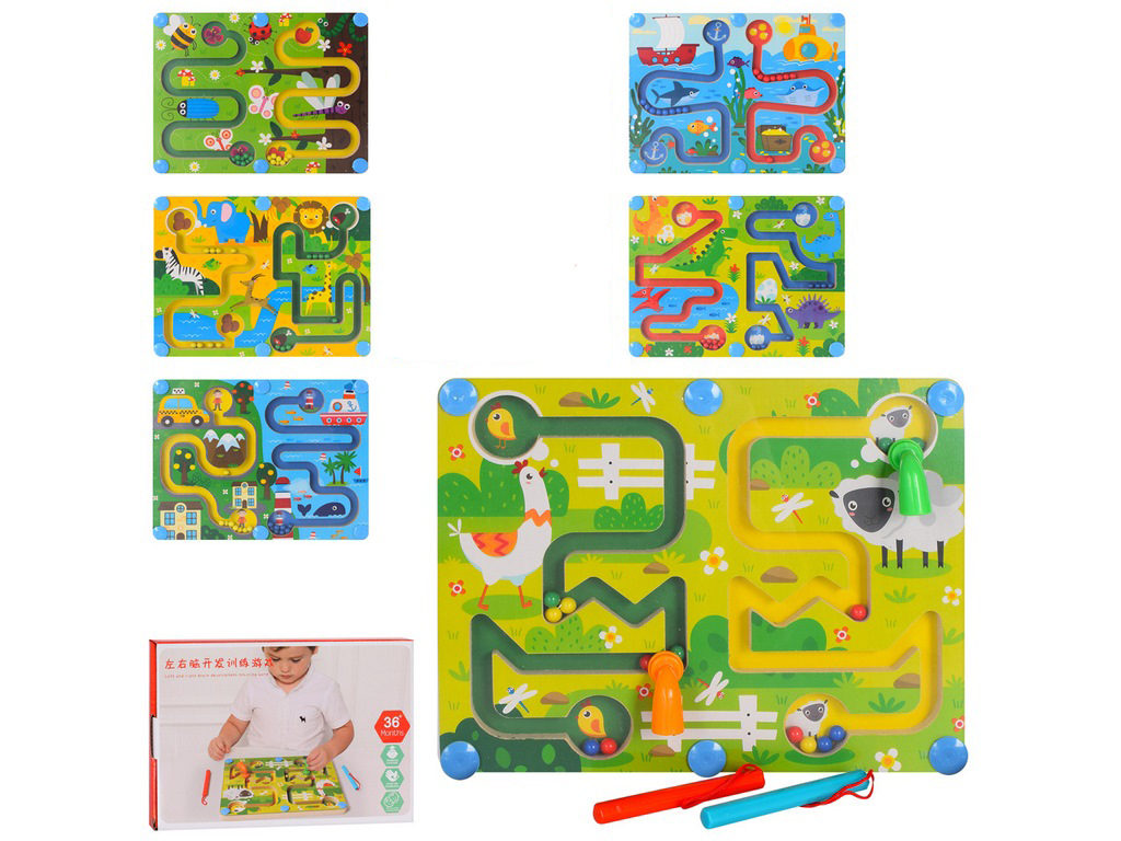Деревянная игрушка Лабиринт магнитный. MD 1829